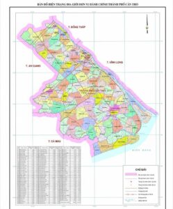 Bản đồ hành chính TP Cần Thơ mới nhất sau sáp nhập