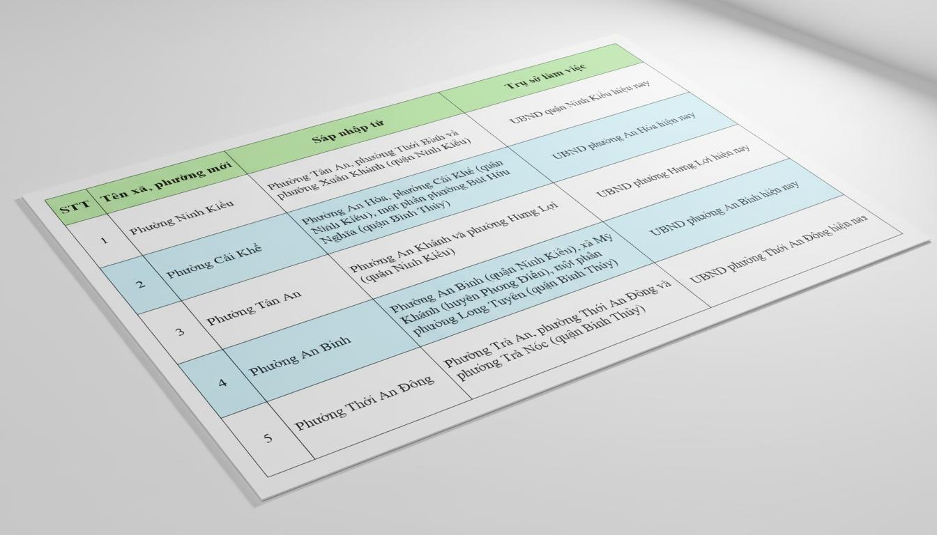 Phường Cái Khế sáp nhập An Hòa Bùi Hữu Nghĩa